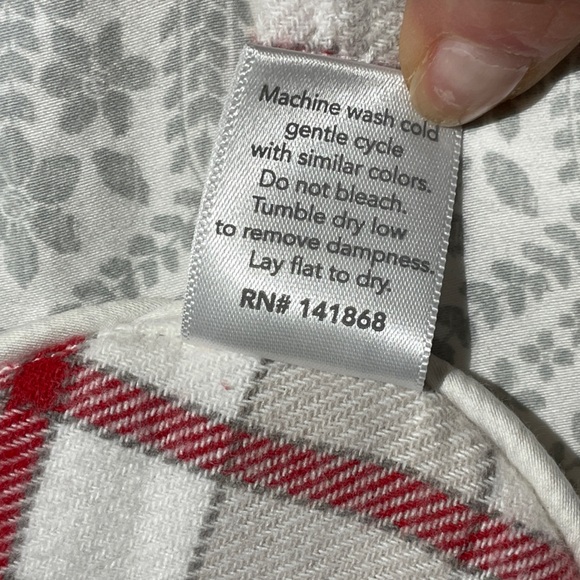 BOLL & BRANCH Flannel Eye Mask - Plaid, Unisex, Red - Brand-new with tags. - Picture 11 of 12